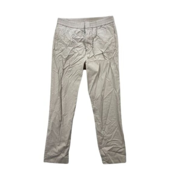COS Men’s Pants 32R Beige Elastic Waist Tapered Cotton Blend Trousers Casual - Picture 1 of 8